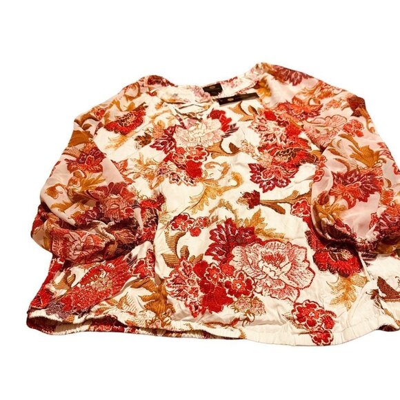 JM Collection Design Womens Blouse Neo Colorful Size Large Sku 2353 - Picture 4 of 15